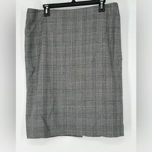 TALBOTS HOUNDSTOOTH WOOL BLEND SKIRT NWOT LINED, BACK ZIPPER‎